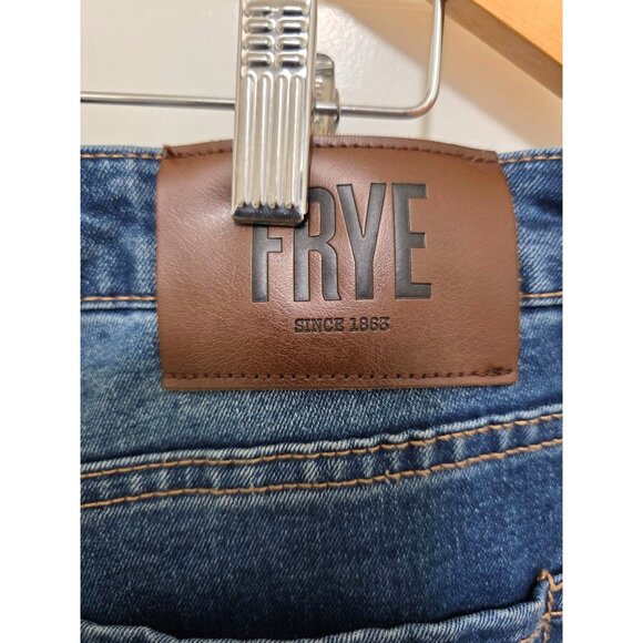 Frye Women's Mid-Rise Straight-Leg Denim Jeans Classic Blue Wash Size 10/30 - Picture 3 of 11